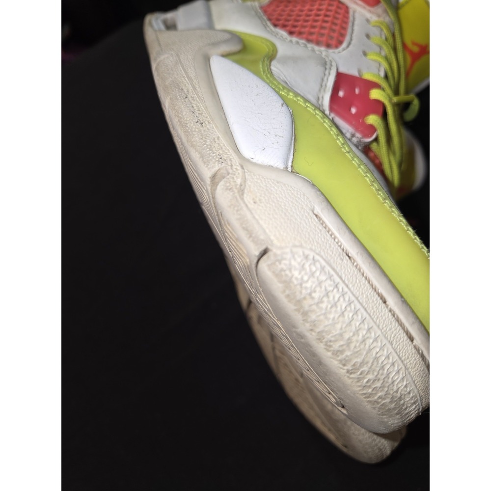 Air Jordan 4 Retro Lemon Venom Pink Blast White Size 5Y‎ - Picture 10 of 11